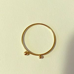 AurelieGi 2 Spheres 14k gold stacking ring
